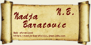 Nadja Baratović vizit kartica